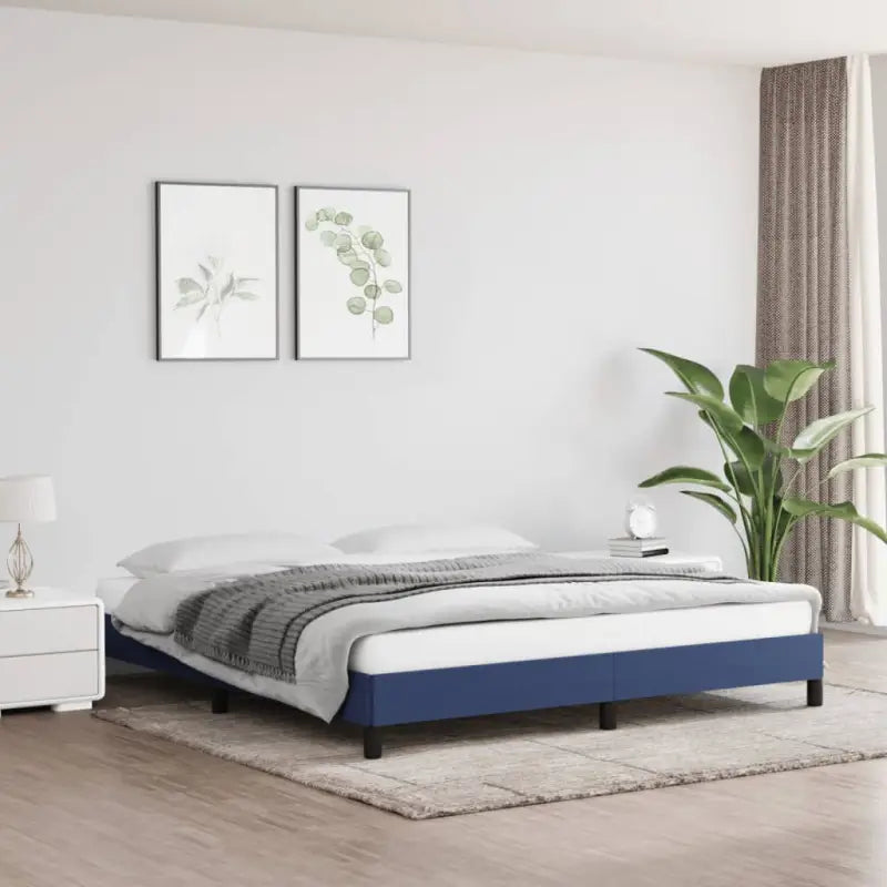 Bedframe met multiplex lattenbodem voor een stevige ademende slaapplaats - Blauw / 180 x 200 cm / 25 cm - Bedden &