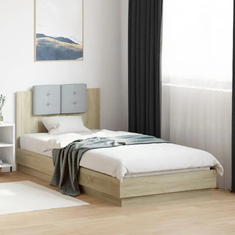 Bedframe met rgb led-verlichting en hoofdeinde voor een stijlvolle slaapkamer - Bedden & bedframes