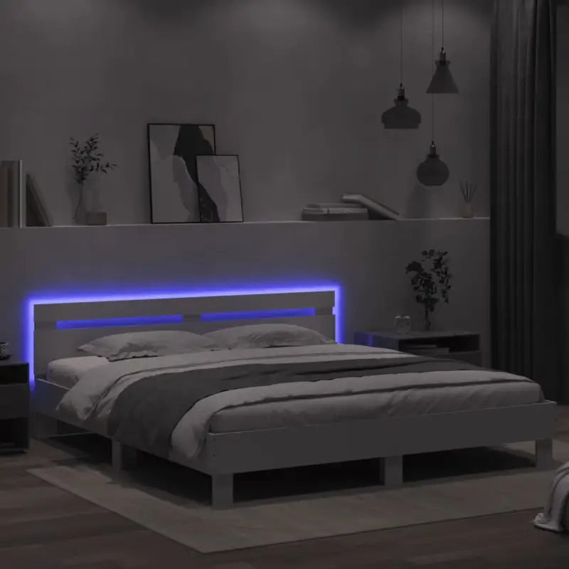 Bedframe met rgb led-verlichting voor een gezellige slaapkamer sfeer - Bedden & bedframes
