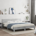 Bedframe met rgb led-verlichting voor een gezellige slaapkamer sfeer - Betongrijs / 200 x 200 cm - Bedden & bedframes