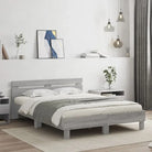 Bedframe met rgb led-verlichting voor een gezellige slaapkamer sfeer - Grijs sonoma / 140 x 190 cm - Bedden & bedframes