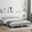 Bedframe met rgb led-verlichting voor een gezellige slaapkamer sfeer - Grijs sonoma / 200 x 200 cm - Bedden & bedframes