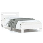 Bedframe met rgb led-verlichting voor een gezellige slaapkamer sfeer - Wit / 75 x 190 cm - Bedden & bedframes