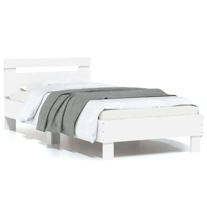 Bedframe met rgb led-verlichting voor een gezellige slaapkamer sfeer - Wit / 75 x 190 cm - Bedden & bedframes