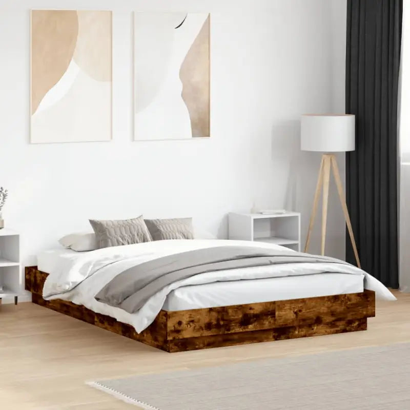 Bedframe met rgb led-verlichting voor een stijlvolle slaapkamer sfeer - Bedden & bedframes