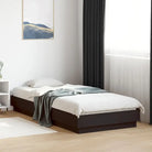 Bedframe van bewerkt hout in grijs sonoma voor een stabiele slaapkamer - Zwart / 90 x 200 cm - Bedden & bedframes