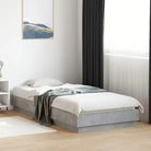 Bedframe van bewerkt hout in grijs sonoma voor een stabiele slaapkamer - Betongrijs / 100 x 200 cm - Bedden & bedframes