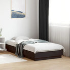 Bedframe van bewerkt hout in grijs sonoma voor een stabiele slaapkamer - Zwart / 75 x 190 cm - Bedden & bedframes