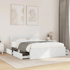 Bedframe van bewerkt hout voor een comfortabele slaapkamer - Wit / 140 x 200 cm - Bedden & bedframes