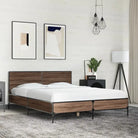 Bedframe van bewerkt hout voor een stabiele en duurzame slaapruimte - bruin eikenkleur / 140 x 200 cm - Bedden &