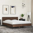 Bedframe van bewerkt hout voor een stabiele en duurzame slaapruimte - bruin eikenkleur / 160 x 200 cm - Bedden &
