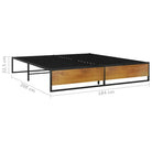 Bedframe van gepoedercoat metaal voor een warme slaapkamer sfeer - Bedden & bedframes