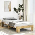 Bedframe van massief eikenhout met extra opbergruimte - 75 x 190 cm - Bedden & bedframes