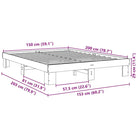 Bedframe van massief eikenhout met extra opbergruimte - Bedden & bedframes