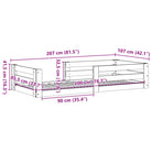 Bedframe van massief grenenhout met extra opbergruimte - Bedden & bedframes