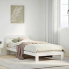 Bedframe van massief grenenhout met extra opbergruimte voor elke slaapkamer - Wit / 90 x 190 cm - Bedden & bedframes