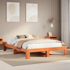 Bedframe van massief grenenhout met extra opbergruimte - Wasbruin / 140 x 200 cm - Bedden & bedframes