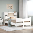 Bedframe van massief grenenhout met extra opbergruimte - Wit / 135 x 190 cm - Bedden & bedframes