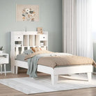 Bedframe van massief grenenhout met extra opbergruimte - Wit / 75 x 190 cm - Bedden & bedframes