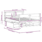 Bedframe van massief grenenhout met opbergruimte voor elke slaapkamer - Bedden & bedframes