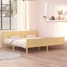 Bedframe van massief grenenhout met tijdloos en eenvoudig ontwerp - Naturel / 200 x 200 cm - Bedden & bedframes