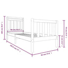 Bedframe van massief grenenhout met tijdloos ontwerp voor de slaapkamer - Bedden & bedframes