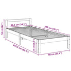 Bedframe van massief grenenhout met voorgeboorde gaten for een stabiele slaapplek - Bedden & bedframes