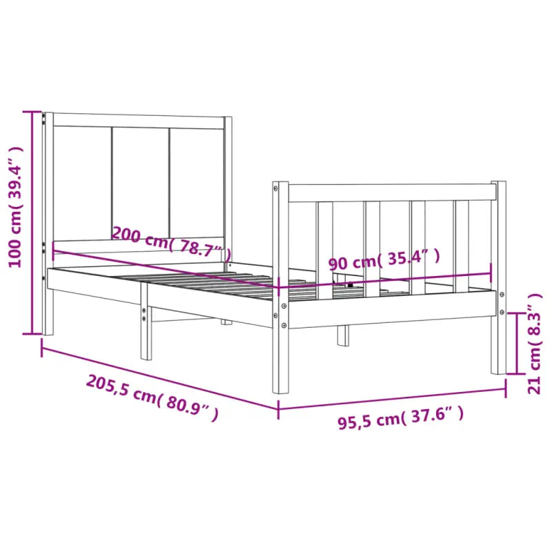 Bedframe van massief grenenhout voor een comfortabele slaapkamer - Bedden & bedframes