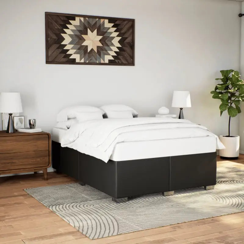 Bedframe van massief Grenenhout voor een duurzame en stijlvolle slaapkamer - Zwart / 140 x 190 cm - Bedden & bedframes