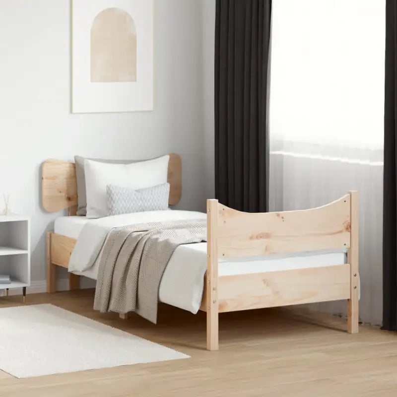 Bedframe van massief grenenhout voor een goede nachtrust - Natuurlijk grenenhout / 75 x 190 cm - Bedden & bedframes