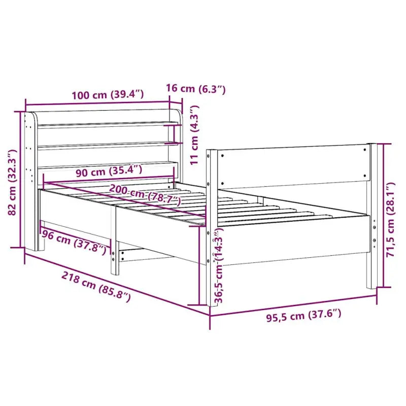 Bedframe van massief grenenhout voor een stabiele en duurzame slaapkamer - Bedden & bedframes