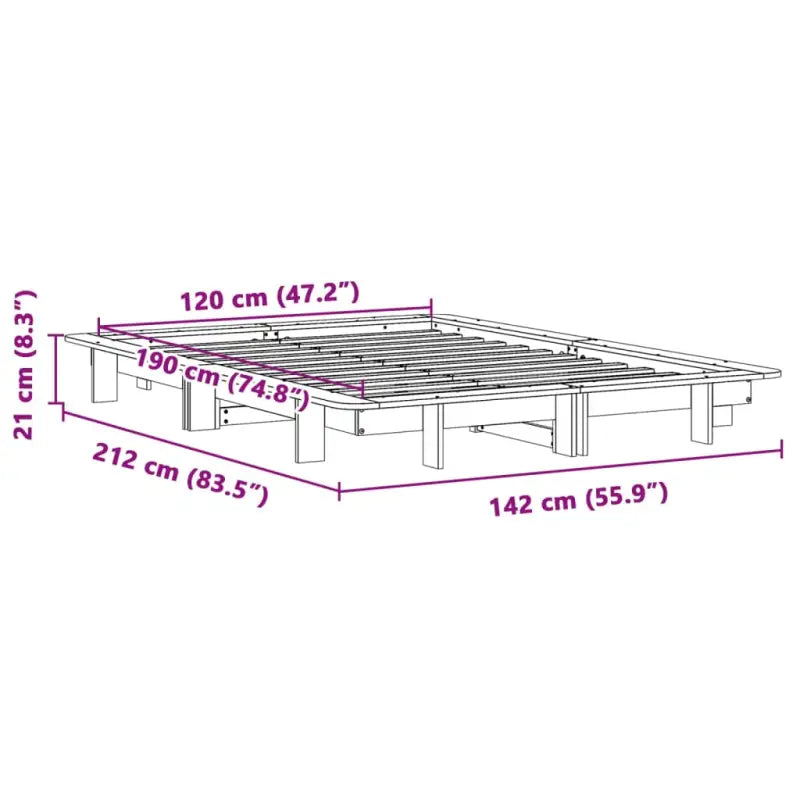 Bedframe van massief grenenhout voor een stabiele en duurzame slaapkamer - Bedden & bedframes