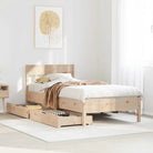 Bedframe van massief grenenhout voor een stabiele en duurzame slaapkamer - Naturel / 100 x 200 cm - Bedden & bedframes