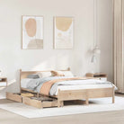 Bedframe van massief grenenhout voor een stabiele en duurzame slaapplaats - Naturel / 120 x 200 cm - Bedden & bedframes