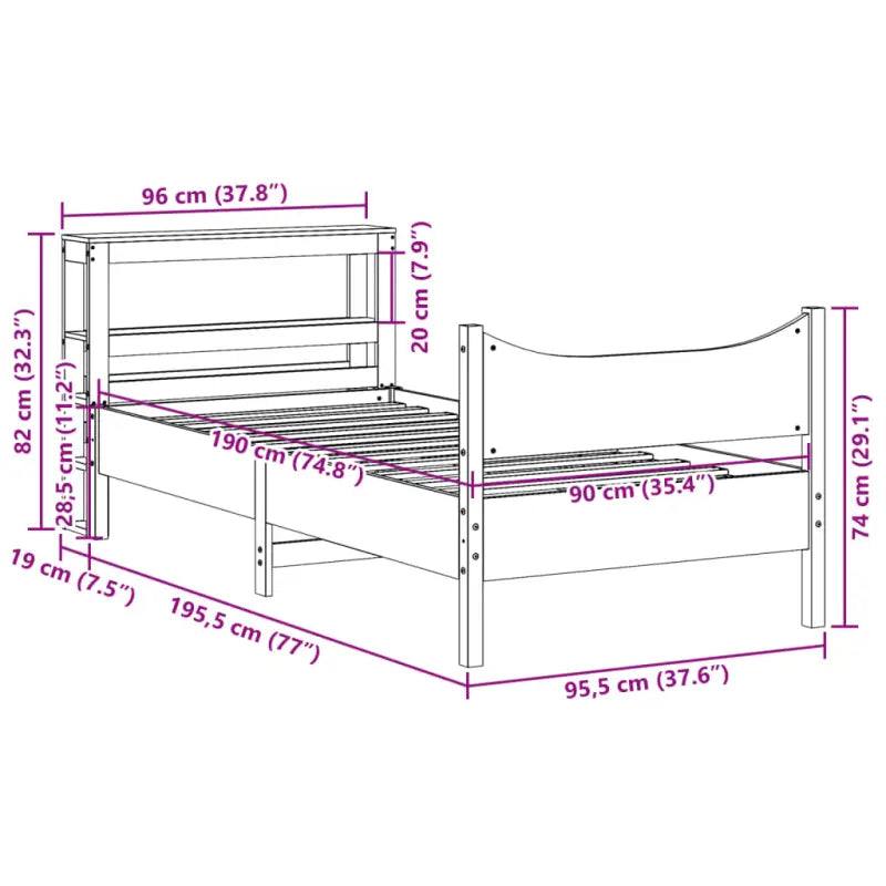 Bedframe van massief grenenhout voor een stabiele en duurzame slaapplaats - Bedden & bedframes