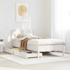 Bedframe van massief grenenhout voor een stabiele en duurzame slaapkamer - Wit / 100 x 200 cm - Bedden & bedframes