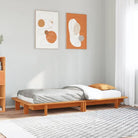 Bedframe van massief grenenhout voor een stabiele en duurzame slaapkamer - Wasbruin / 90 x 190 cm - Bedden & bedframes