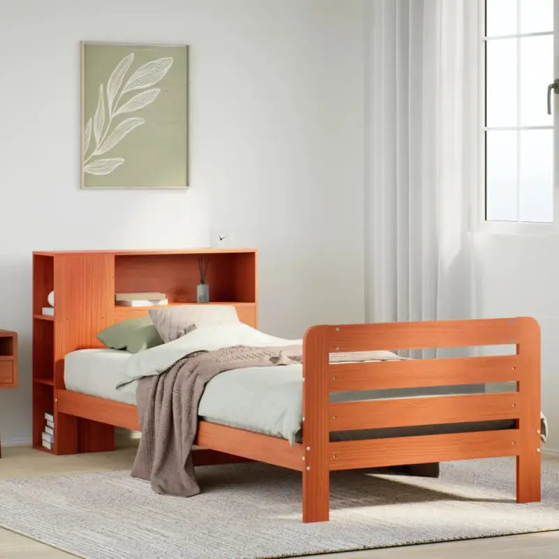 Bedframe van massief grenenhout voor een stabiele nachtrust - Wasbruin / 90 x 200 cm - Bedden & bedframes