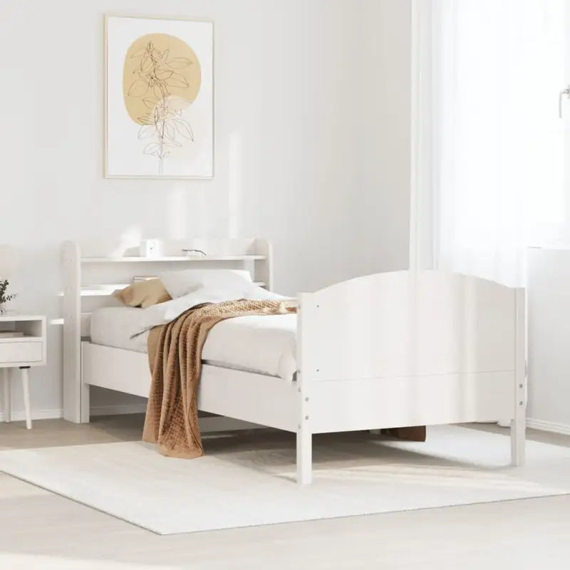 Bedframe van massief grenenhout voor een stabiele nachtrust - Wit / 100 x 200 cm - Bedden & bedframes