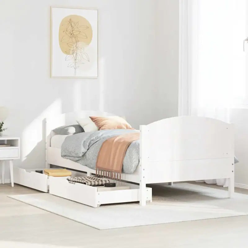 Bedframe van massief grenenhout voor een stabiele nachtrust - Wit / 100 x 200 cm - Bedden & bedframes