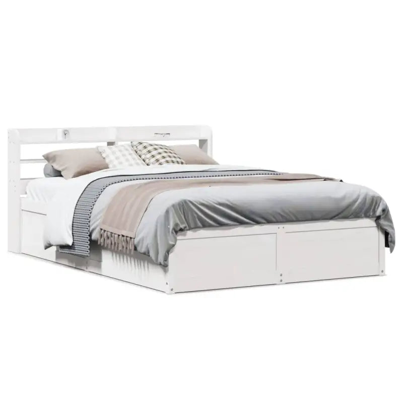 Bedframe van massief grenenhout voor een stabiele nachtrust - Wit / 120 x 200 cm - Bedden & bedframes