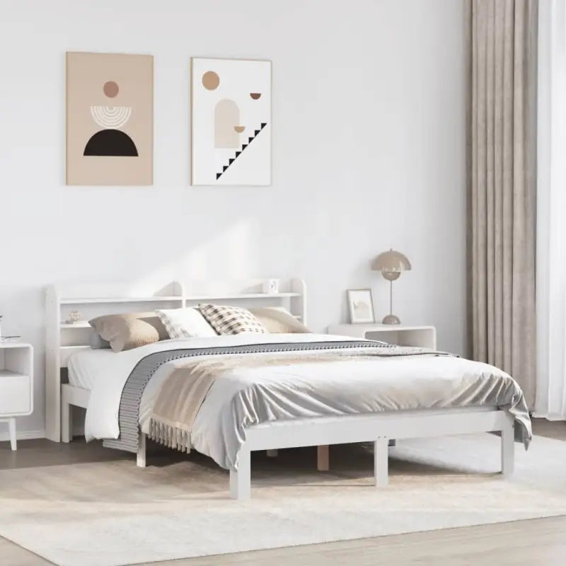 Bedframe van massief grenenhout voor een stabiele nachtrust - Wit / 120 x 200 cm - Bedden & bedframes