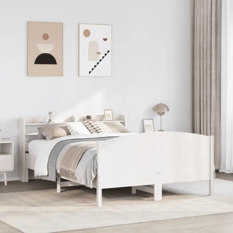Bedframe van massief grenenhout voor een stabiele nachtrust - Wit / 160 x 200 cm - Bedden & bedframes