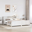 Bedframe van massief grenenhout voor een stabiele nachtrust - Wit / 200 x 200 cm - Bedden & bedframes