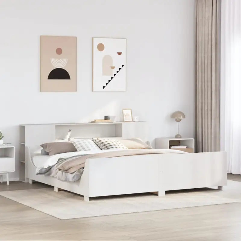 Bedframe van massief grenenhout voor een stabiele nachtrust - Wit / 200 x 200 cm - Bedden & bedframes