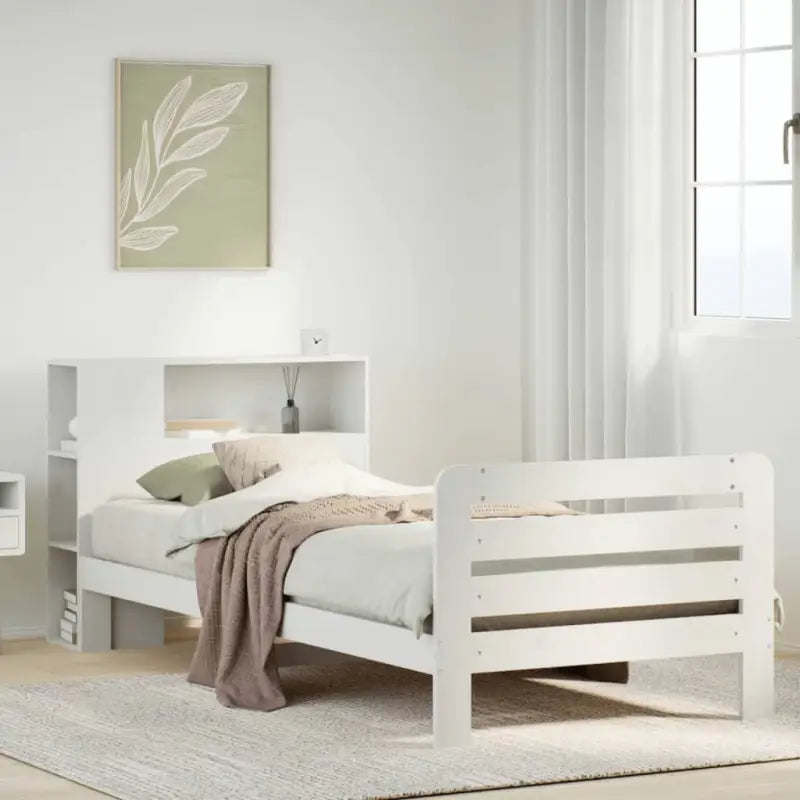 Bedframe van massief grenenhout voor een stabiele nachtrust - Wit / 75 x 190 cm - Bedden & bedframes