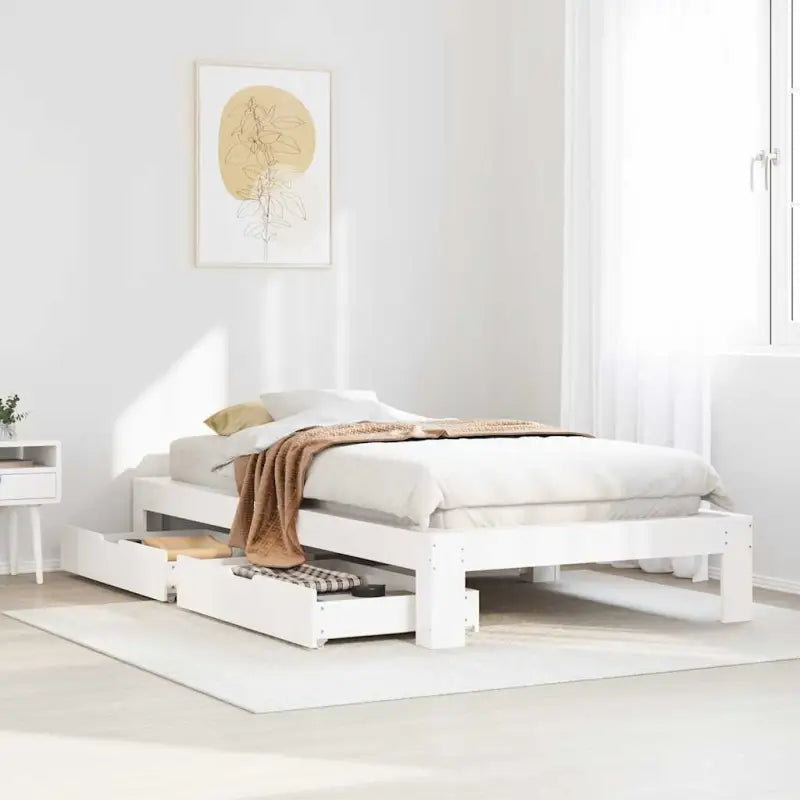 Bedframe van massief grenenhout voor een stabiele nachtrust - Wit / 90 x 200 cm - Bedden & bedframes