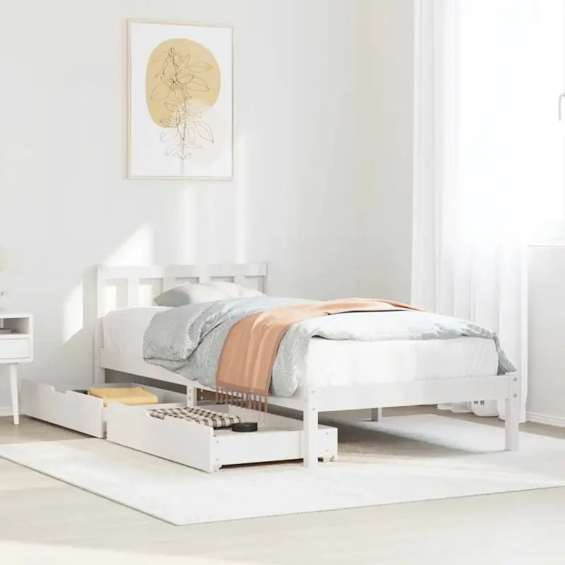 Bedframe van massief grenenhout voor een stabiele nachtrust - Wit / 90 x 200 cm - Bedden & bedframes