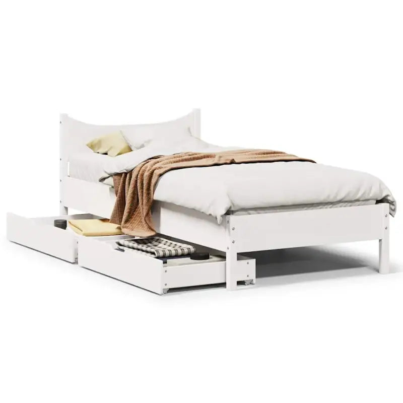 Bedframe van massief grenenhout voor een stabiele nachtrust - Wit / 90 x 190 cm - Bedden & bedframes
