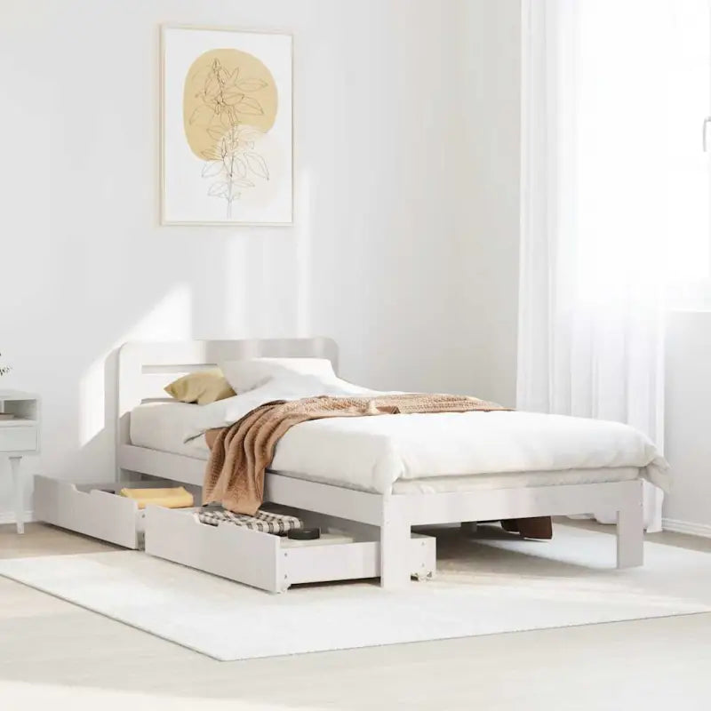 Bedframe van massief grenenhout voor een stabiele nachtrust - Wit / 90 x 200 cm - Bedden & bedframes
